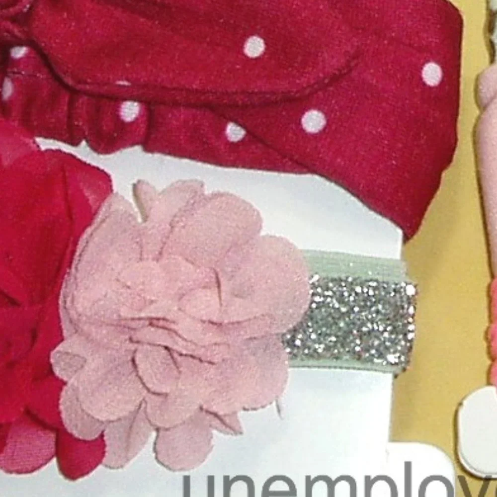 Baby Headwrap Bow Flower Hair Band 5 pc Headband Girls hairwrap Lot #7